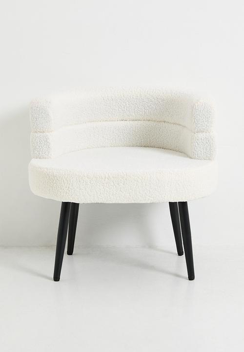 Pop Candy - Round shoe chair - cream/black