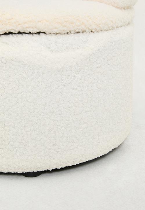 Pop Candy - Storage fleece ottoman - cream
