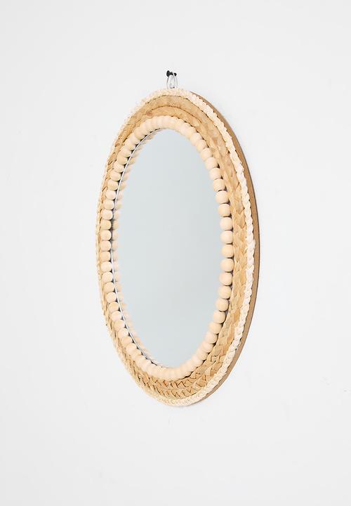 Pop Candy - Woven frame mirror - natural
