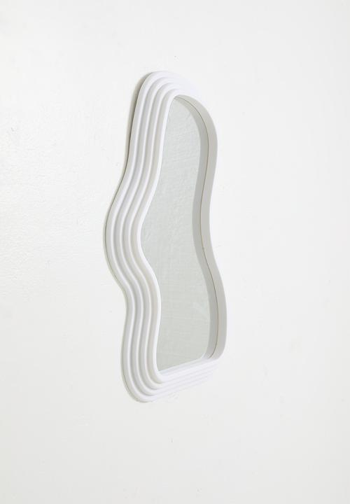 Pop Candy - Wavy-shaped mirror - white