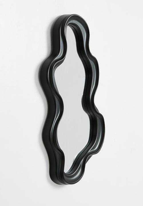 Pop Candy - Wavy-shaped mirror - black
