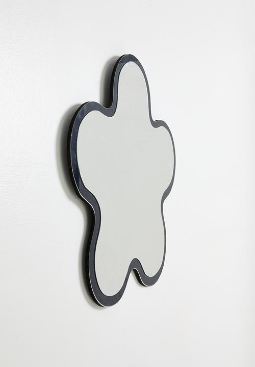Pop Candy - Flower shaped mirror - black