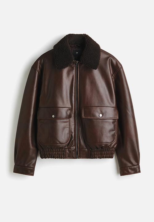H&M - Padded aviator jacket - dark brown
