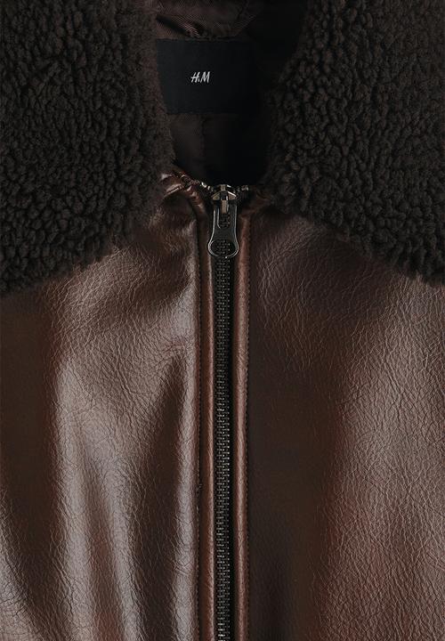 H&M - Padded aviator jacket - dark brown