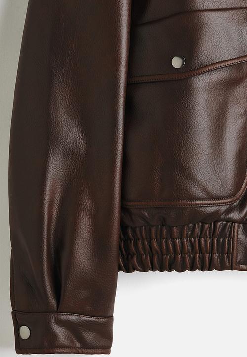 H&M - Padded aviator jacket - dark brown