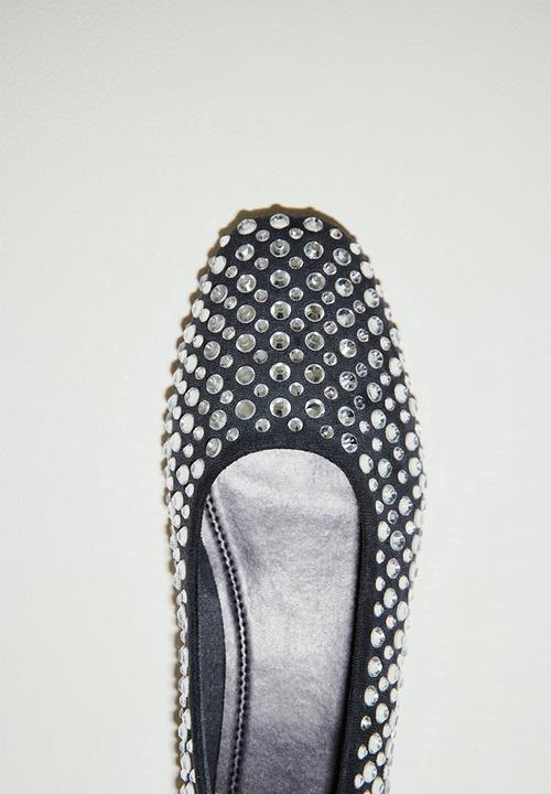 H&M - Embellished ballet pumps - navy blue