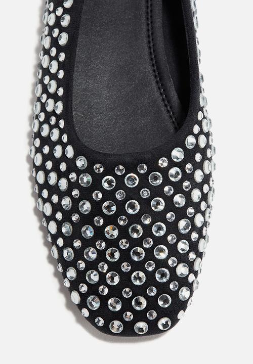 H&M - Embellished ballet pumps - navy blue