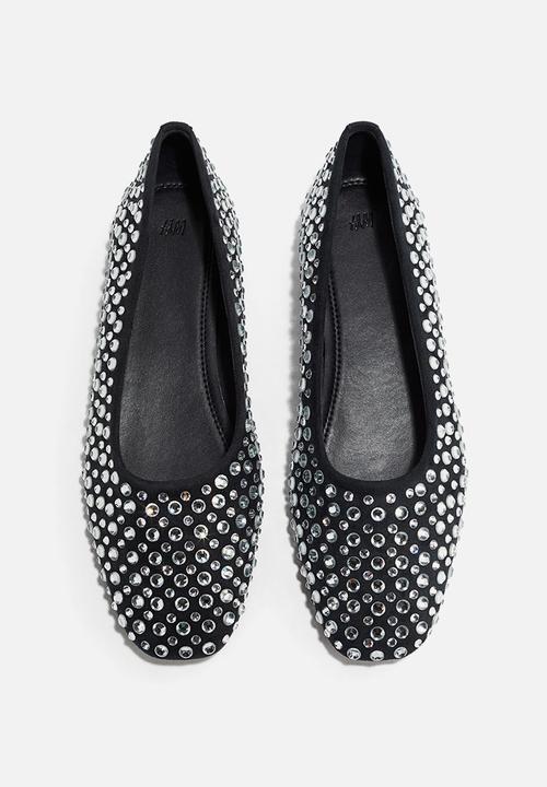 H&M - Embellished ballet pumps - navy blue