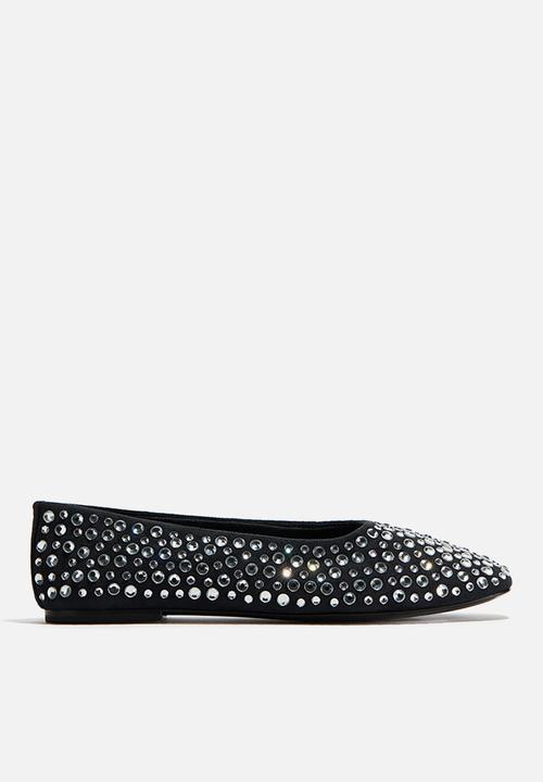 H&M - Embellished ballet pumps - navy blue