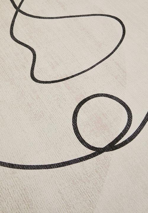 Pop Candy - Line art rug - beige/grey