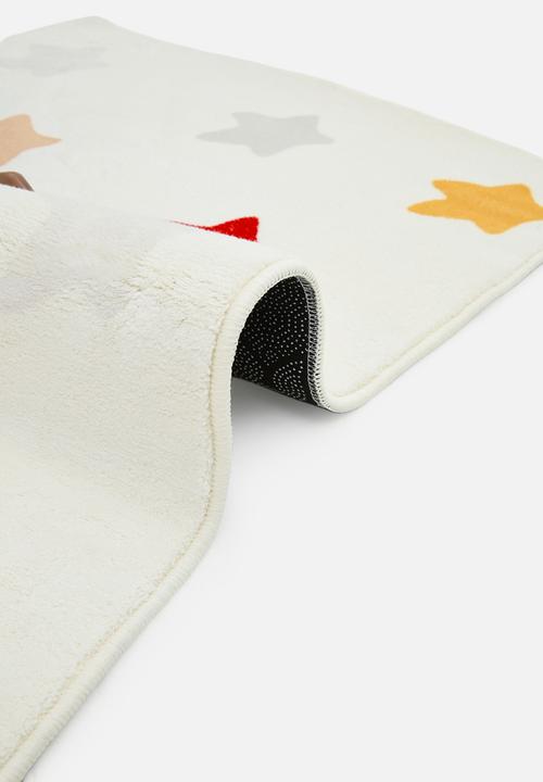 Pop Candy - Star all-over-print rug - white