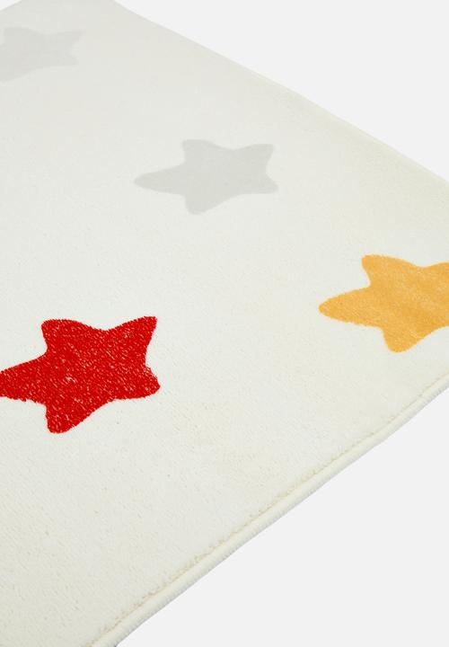 Pop Candy - Star all-over-print rug - white