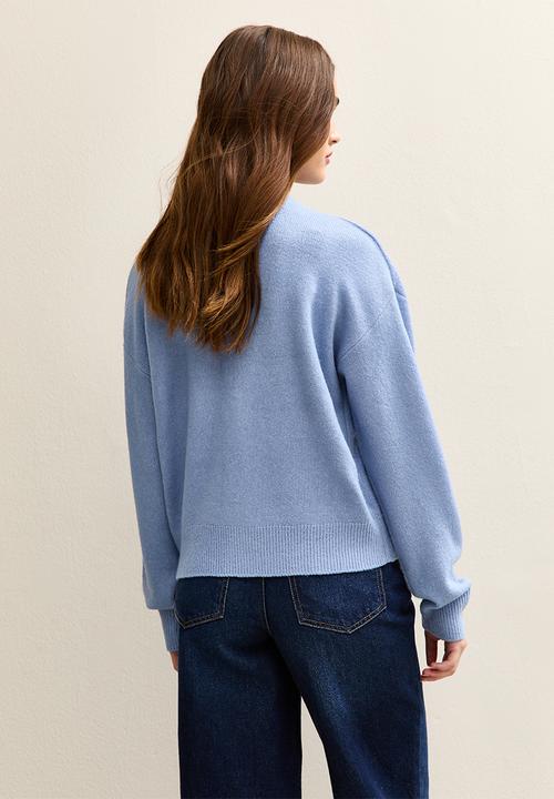New Look - Floral chain cardigan - mid blue