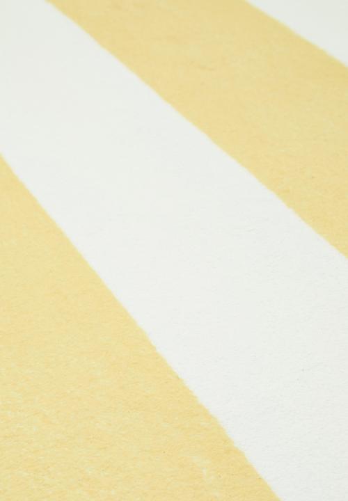 Pop Candy - Circular rug - yellow stripes