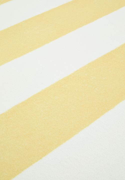 Pop Candy - Circular rug - yellow stripes