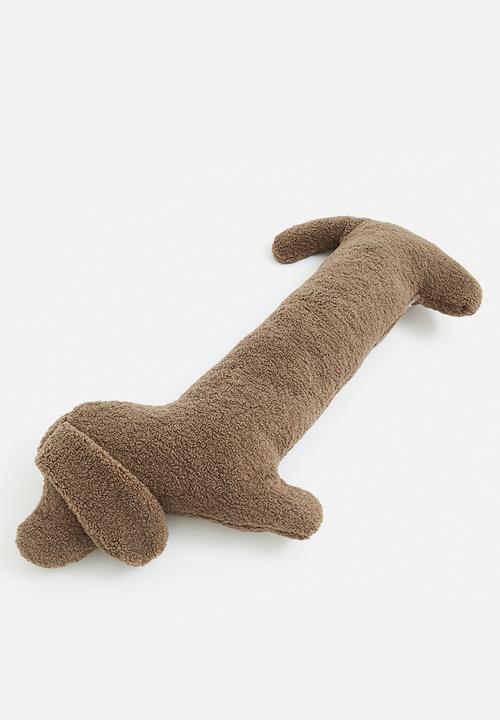 Pop Candy - Daschund throw pillow - brown
