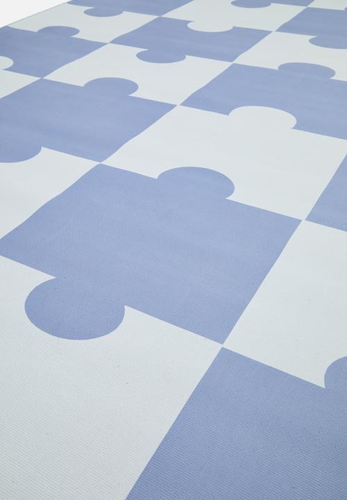 Pop Candy - Puzzle pattern rug - blue/white