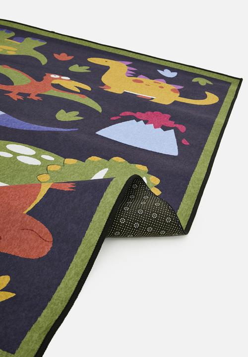 Pop Candy - Dino aop rug - dark navy/multi
