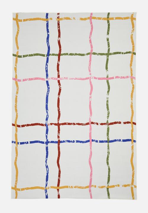 Pop Candy - Hand-drawn striped rug - multi