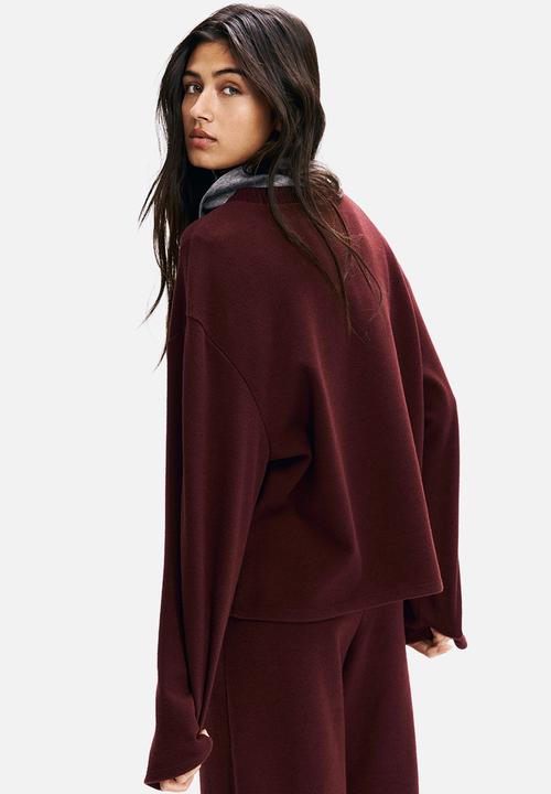 H&M - Oversized sweatshirt - burgundy