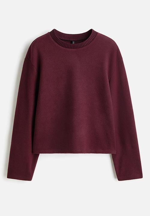 H&M - Oversized sweatshirt - burgundy
