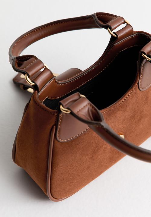 New Look - Pery suedette buckle shoulder bag-brown- Brown
