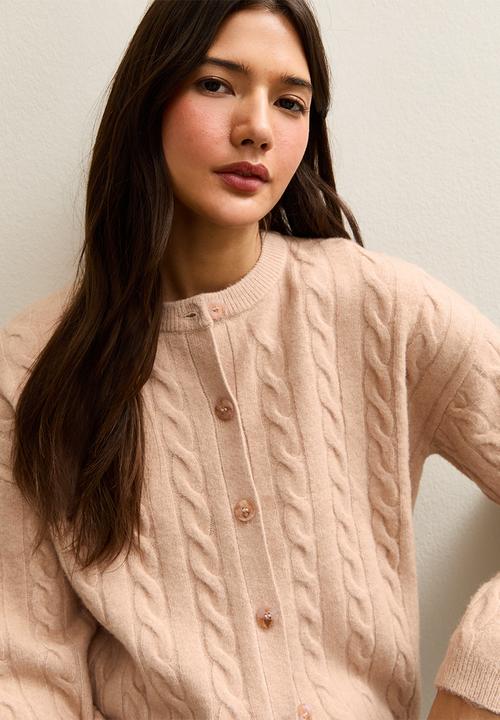 New Look - Cable cardigan - camel