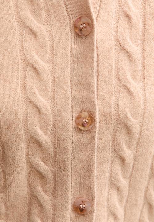 New Look - Cable cardigan - camel