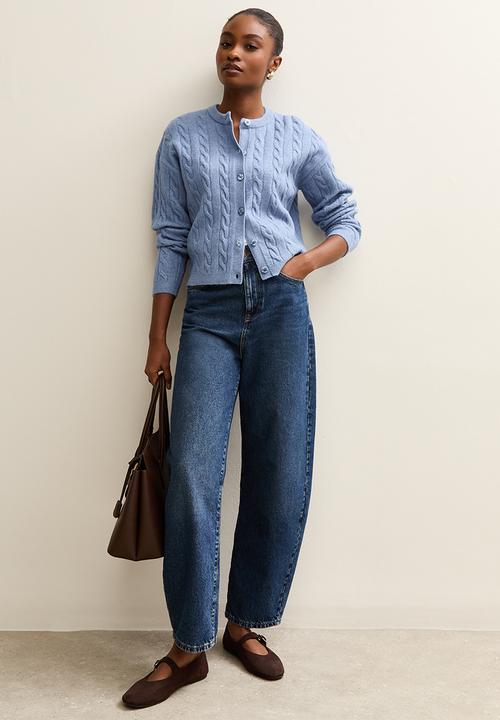 New Look - Cable cardigan - mid blue