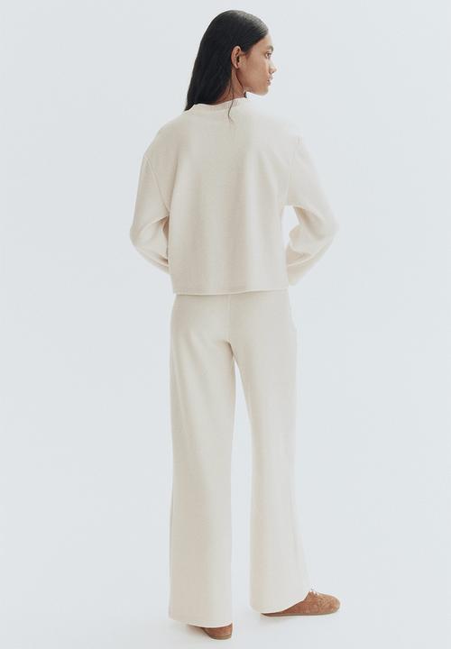 H&M - Crease-leg trousers - cream