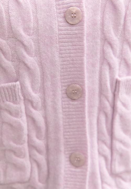 New Look - Ripley cable collar cardi - lilac