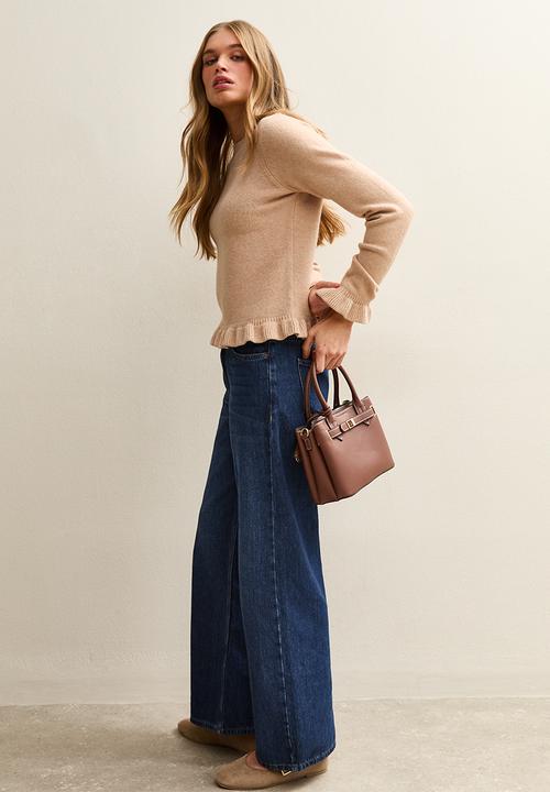 New Look - Ruffle jumper - camel