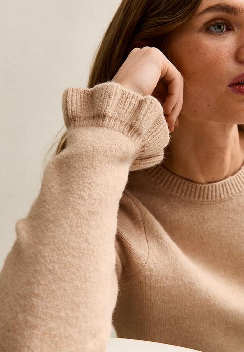 New Look - Ruffle jumper - camel