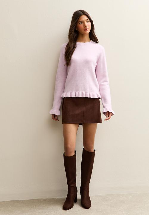 New Look - Ruffle jumper - lt pink
