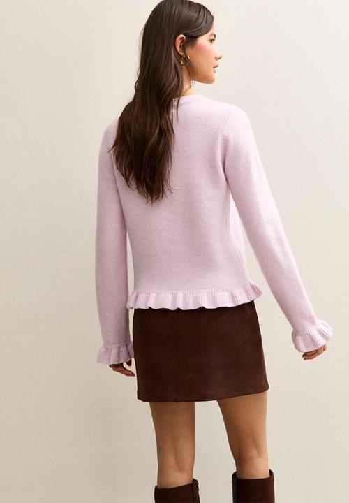 New Look - Ruffle jumper - lt pink