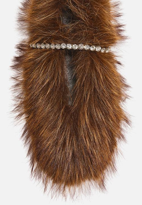H&M - Embellished slippers - dark beige