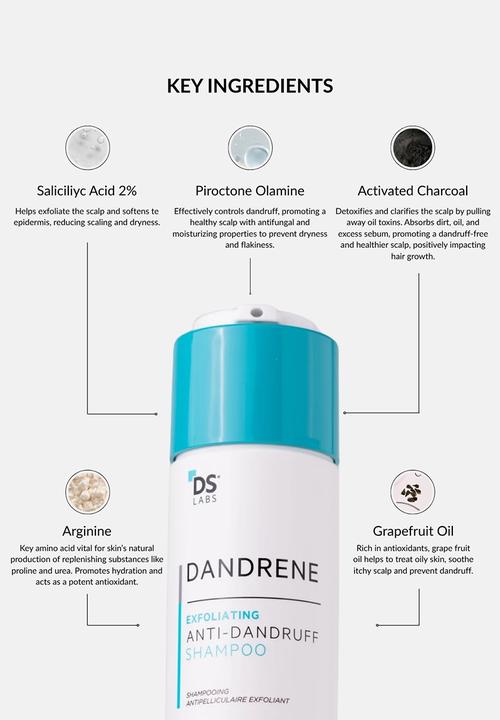 DS Laboratories  - Dandrene Anti-Dandruff Exfoliating Shampoo - 205ml