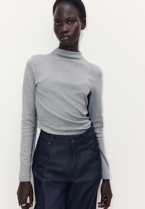 H&M - Turtleneck top - grey marl