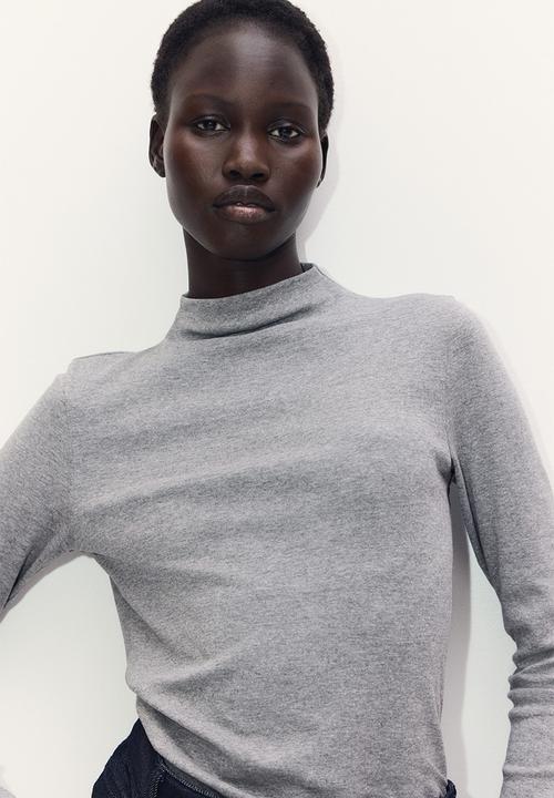 H&M - Turtleneck top - grey marl