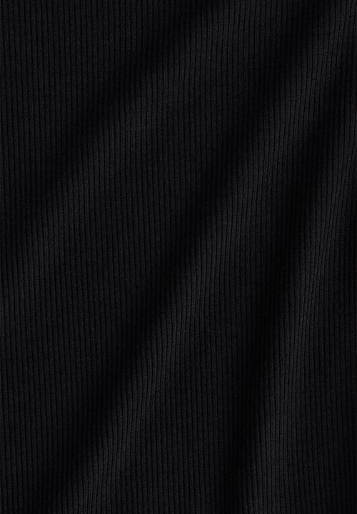H&M - Ribbed jersey top - black