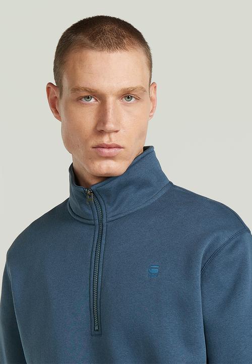 G-STAR - Premium Core Half Zip R Sw Long Sleeve - Rank Blue