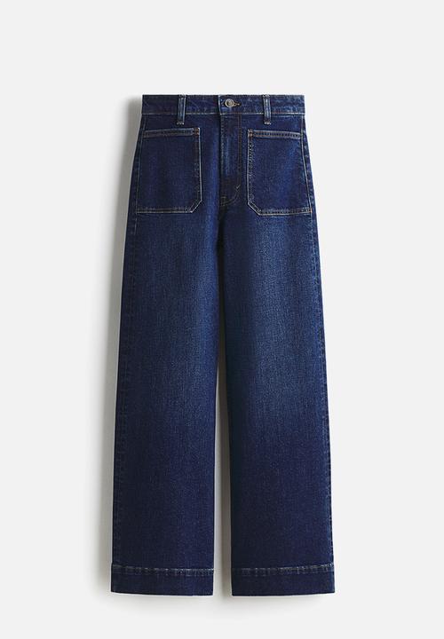 H&M - Wide high jeans - denim blue