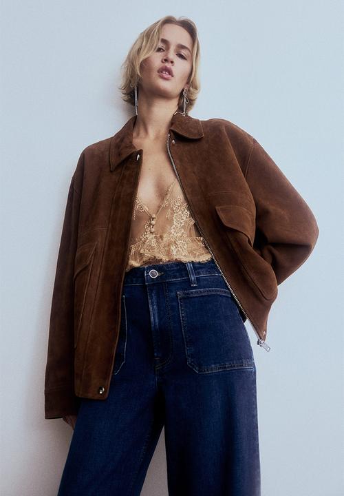 H&M - Wide high jeans - denim blue
