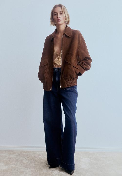 H&M - Wide high jeans - denim blue