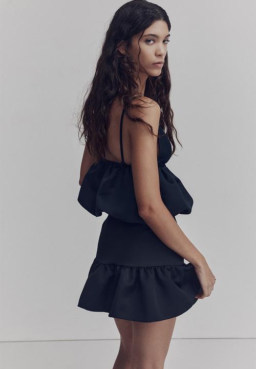 H&M - Bubble-hem strappy top - black