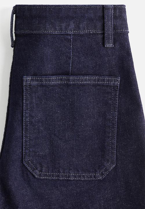 H&M - Wide high jeans - dark denim blue