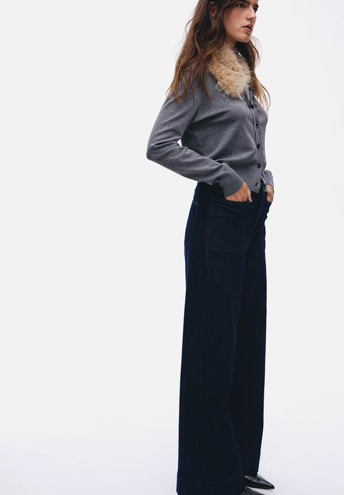 H&M - Wide high jeans - dark denim blue