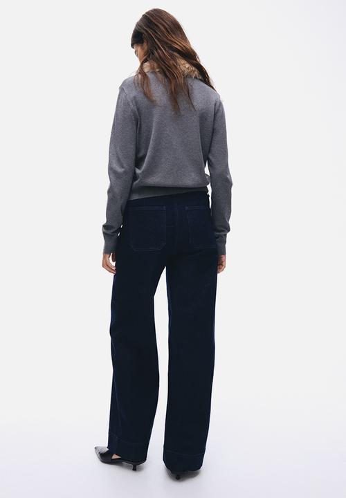 H&M - Wide high jeans - dark denim blue