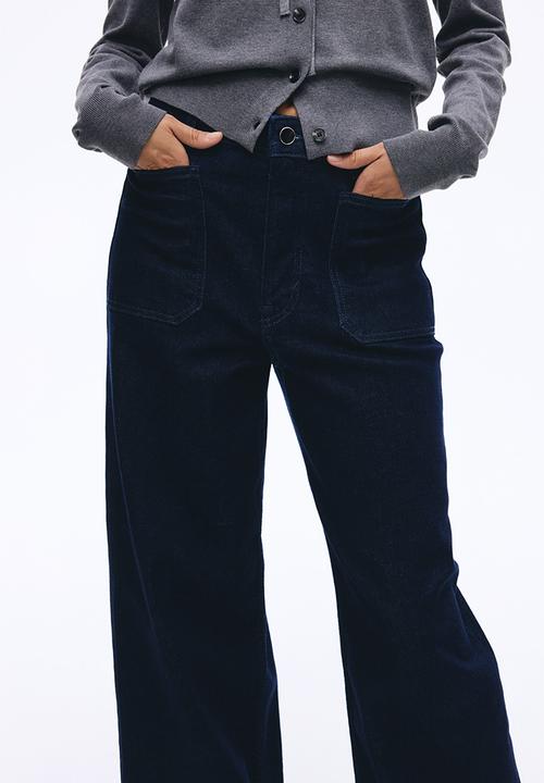 H&M - Wide high jeans - dark denim blue