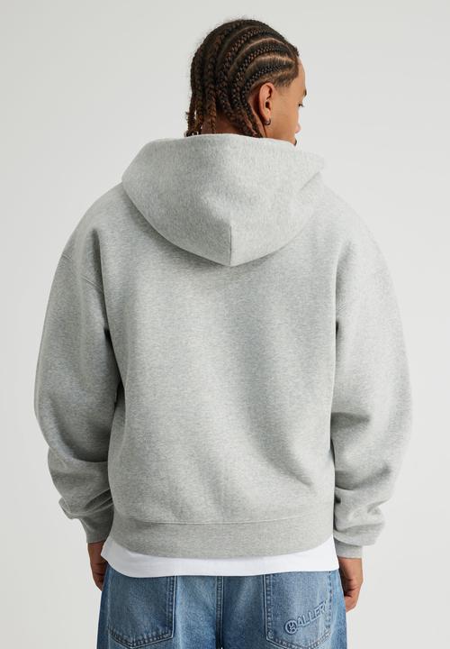 Factorie - Authentics Oversized Zip Thru Hoodie - Grey Marle